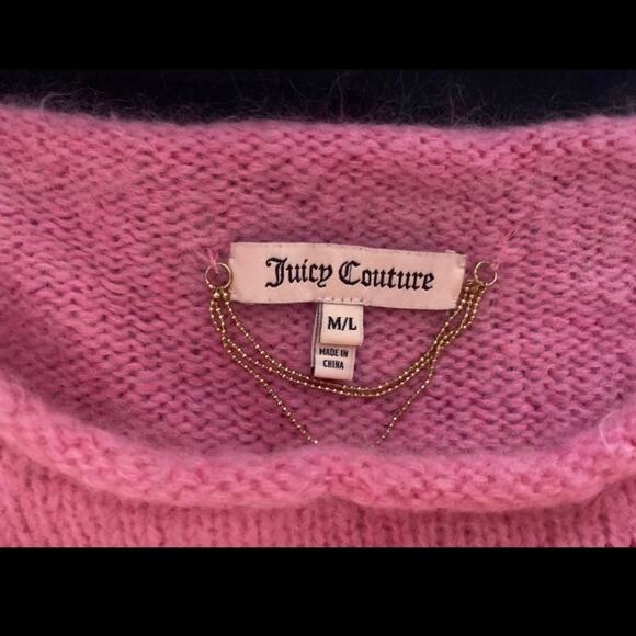 Juicy Couture‎ pink wool/ mohair blend sweater Barbie mermaidcore - Picture 4 of 5